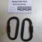 2 x Black Smooth Screw gate Carabiners not for climbing or heavyweights  Huggins Attic    [Huggins attic]
