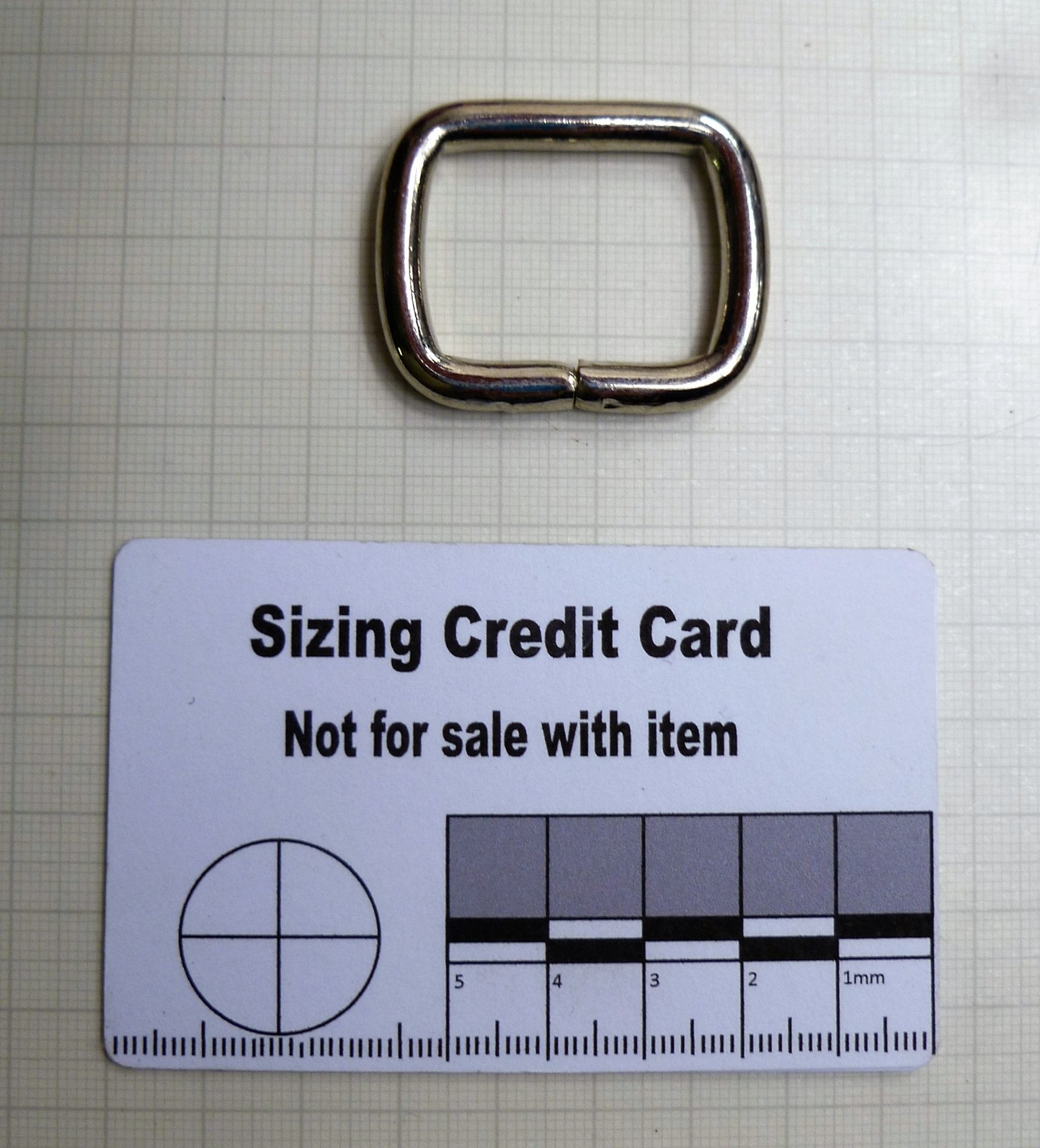 28mm (Internal) Nickel Square rings used as an attachment point for items such as small tools, flashlights, or other gear. Square ring Huggins Attic    [Huggins attic]
