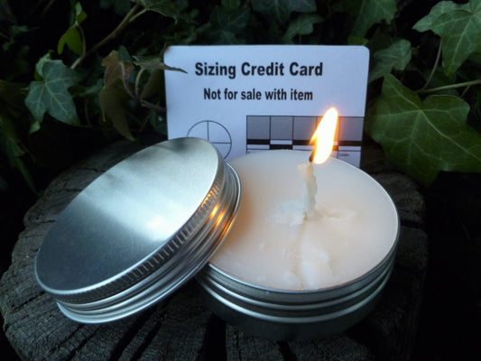 60ml Screw Lid Tin Tallow Candle for multiple survival uses. Candle Huggins Attic    [Huggins attic]