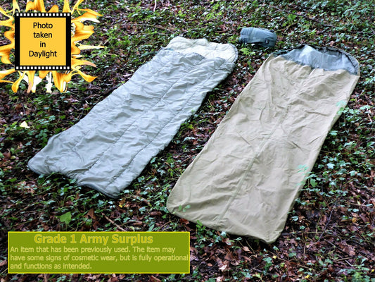 Army Surplus Jungle Sleeping Bag, Bivy & Compression Sack Sleeping Bag Huggins Attic    [Huggins attic]