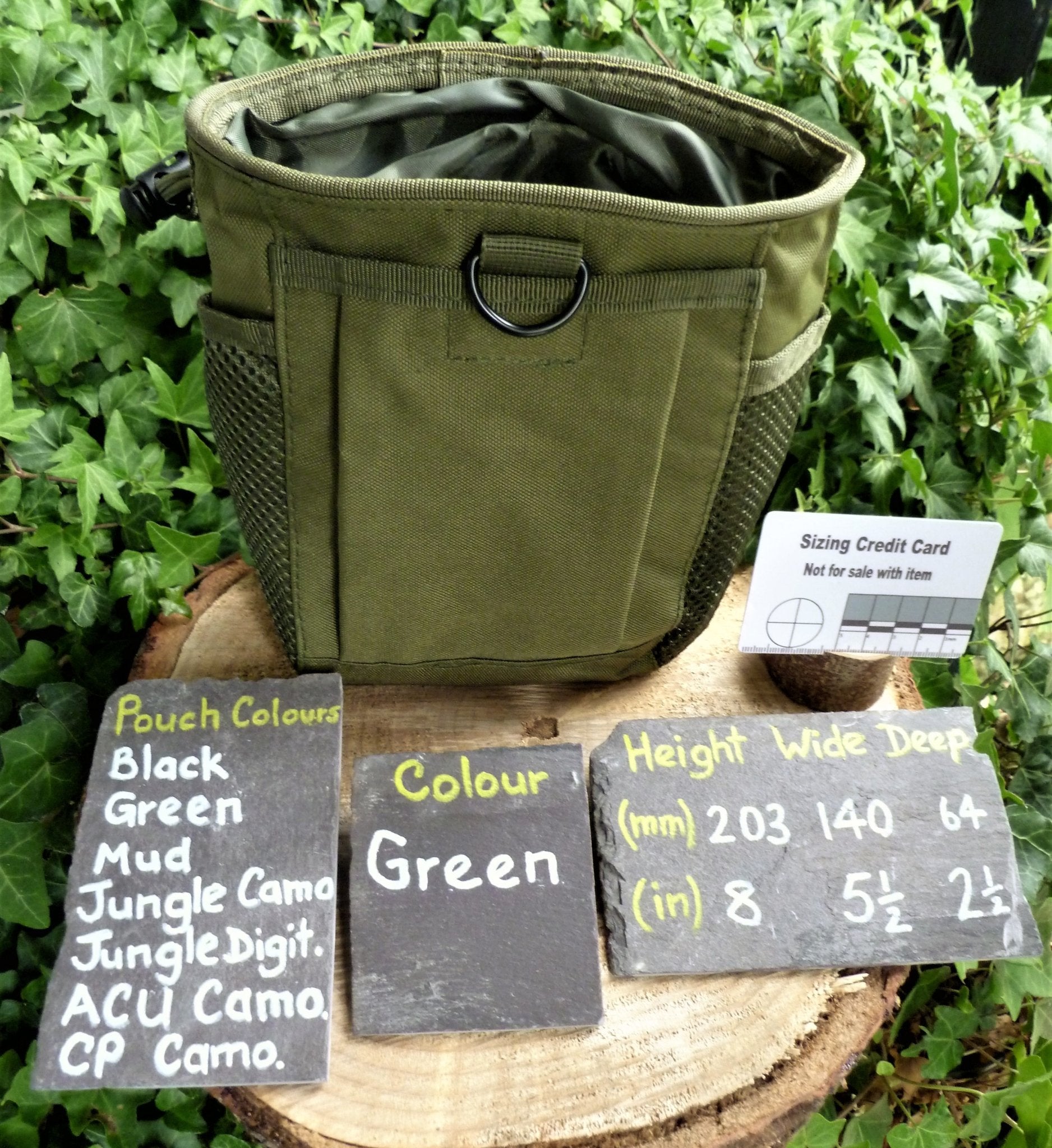 Foraging Pouches, Metal detecting or Paintball Foraging Pouch Huggins Attic Green   [Huggins attic]