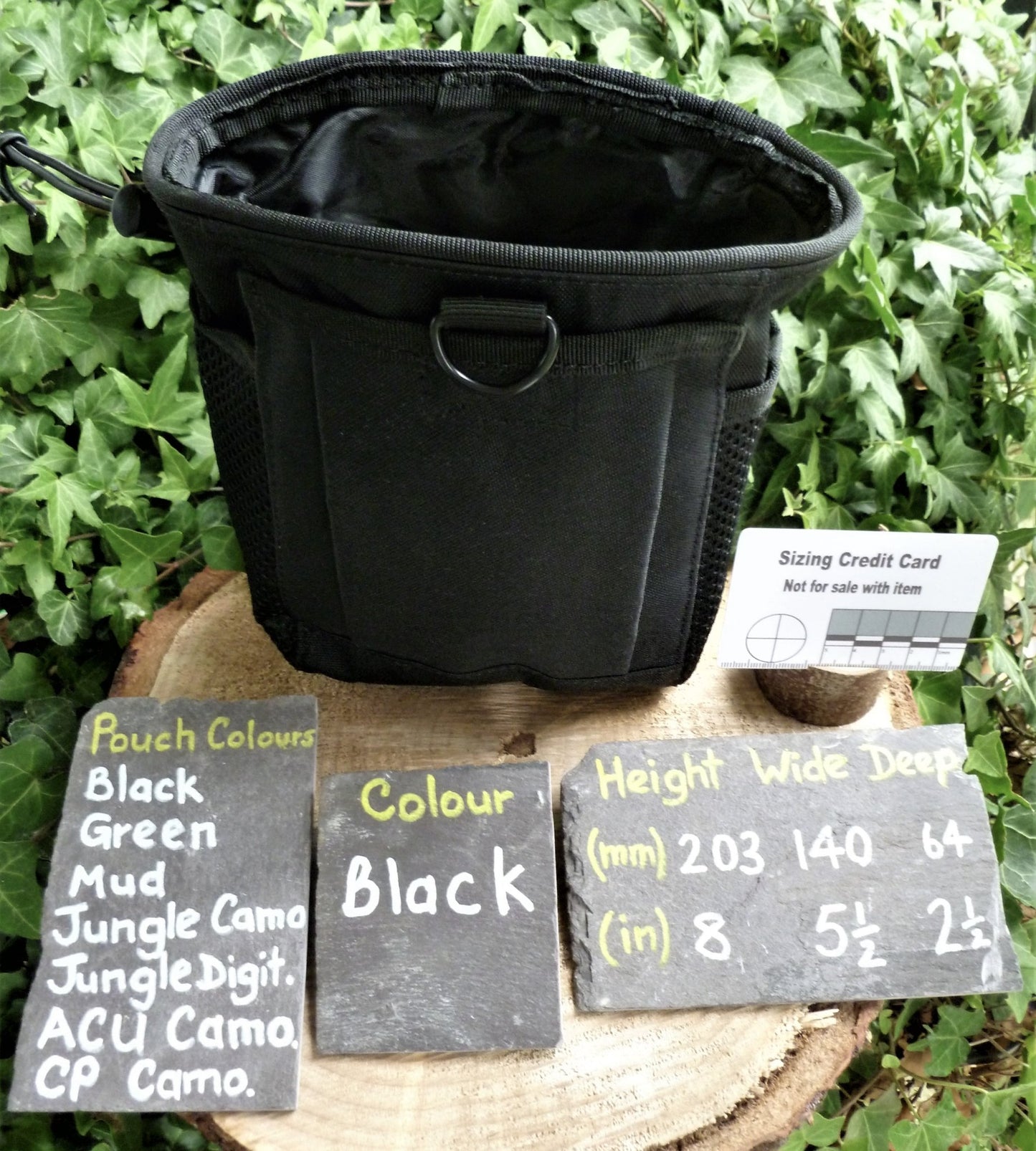Foraging Pouches, Metal detecting or Paintball Foraging Pouch Huggins Attic Black   [Huggins attic]