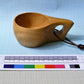 Kuksa Wooden Mug Single hole handle from Nordic Lapland Finland/Scandinavian Ancient Saami Kuksa Huggins Attic    [Huggins attic]