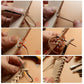 Leather thonging Lacing Needles are specialized needles used in leather working for threading thongs or cords through holes or eyelets in leather. Leathercraft tool Huggins Attic    [Huggins attic]