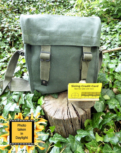 Reproduction Pattern 37 Canvas Shoulder Bag Messenger Bag Huggins Attic Green   [Huggins attic]
