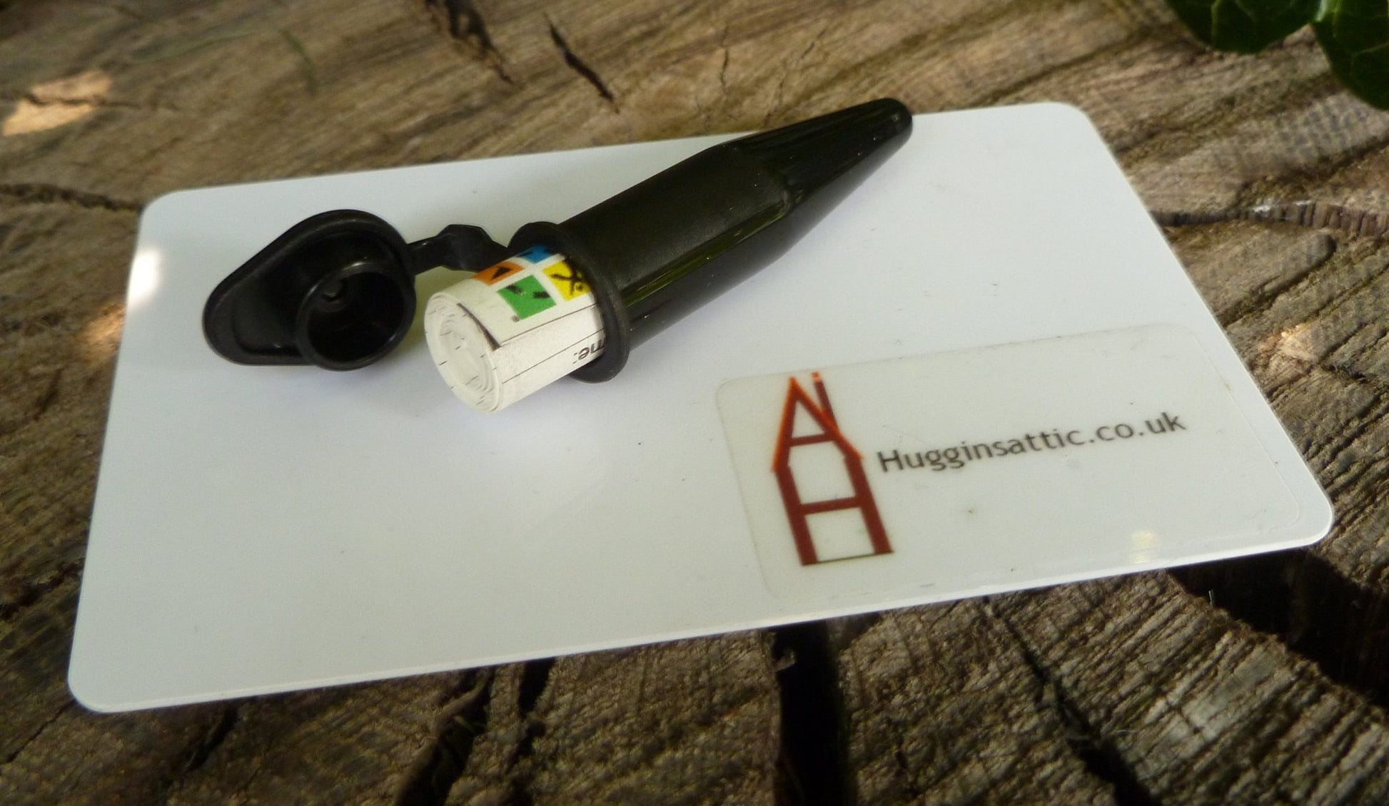 Small Nano 1.5ml Geocache black tubes for Geocaching  Huggins Attic    [Huggins attic]