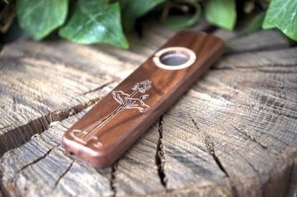 Wooden kazoo for camping, bushcraft or hiking Kazoo Hugginsattic Ebony   [Huggins attic]