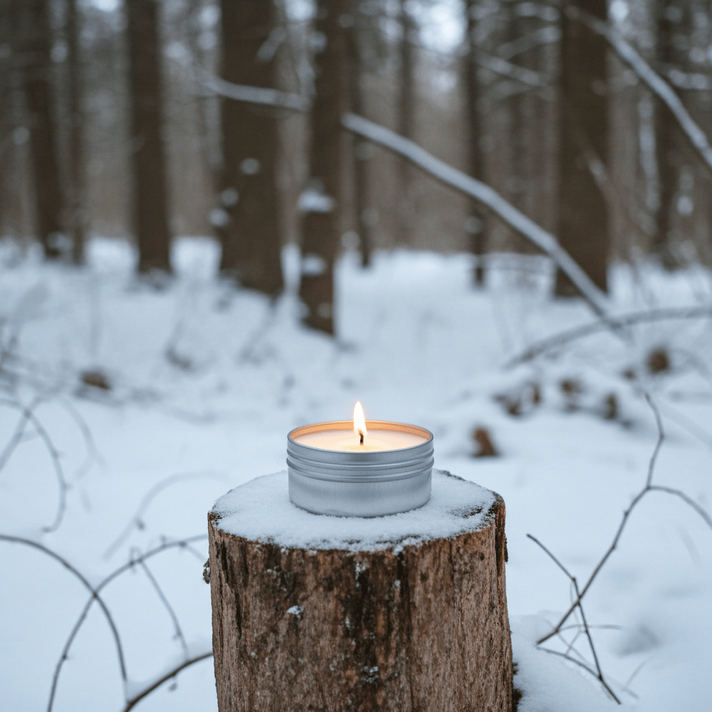 60ml Screw Lid Tin Tallow Candle for survival. Candle Huggins Attic [Huggins attic]