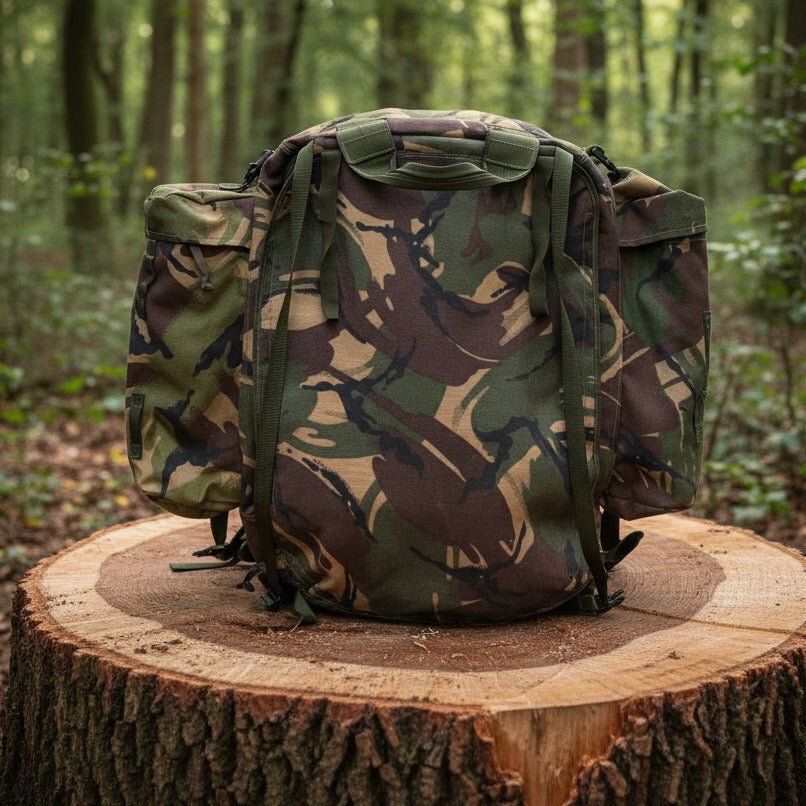 British Army Bergen/Rucksack O/A DPM IRR Turtle back Woodland - Hugginsattic