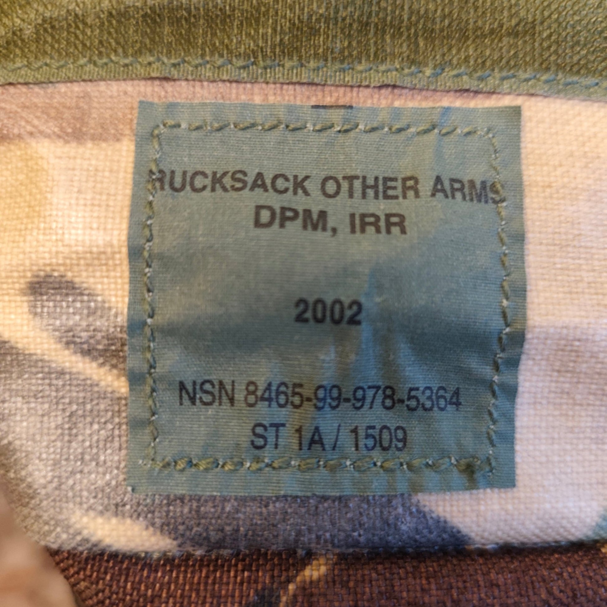 British Army Bergen/Rucksack O/A DPM IRR Turtle back Woodland - Hugginsattic