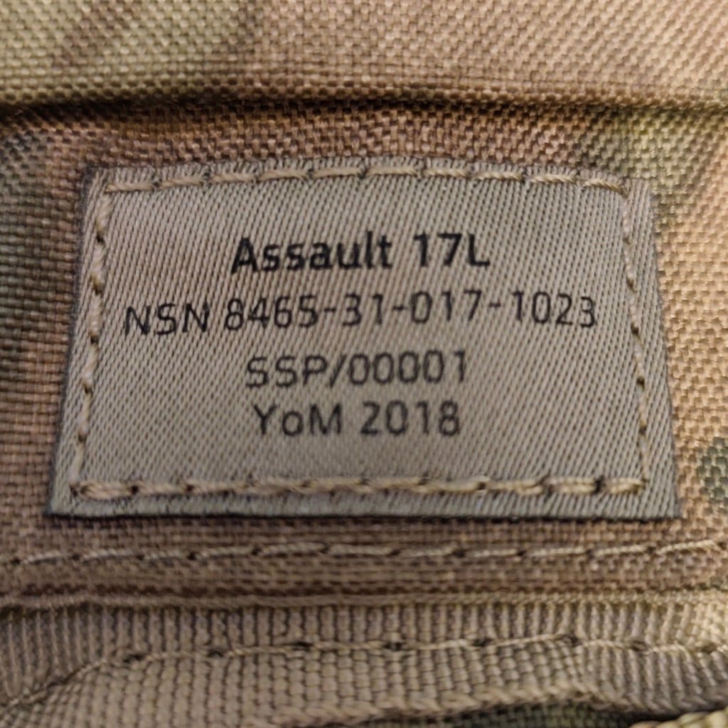 British Army MTP 17L assault backpacks - Hugginsattic
