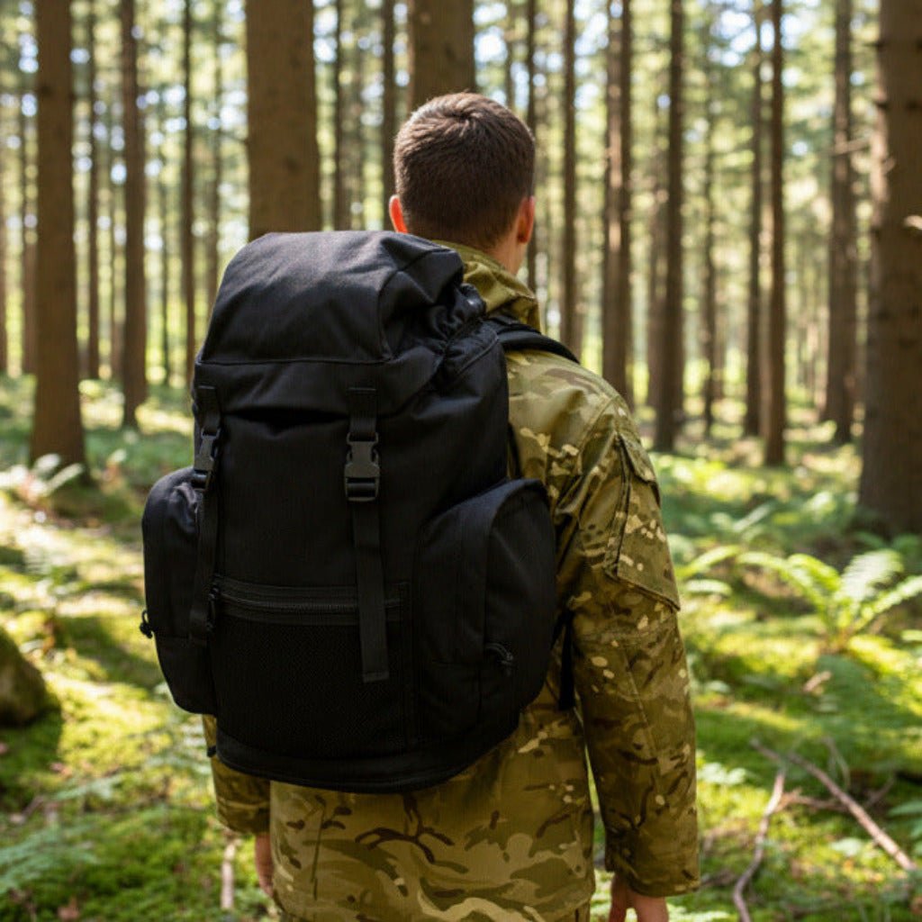 British Army Rucksack 30L - Black Field Pack Day Rucksack 30L - Hugginsattic