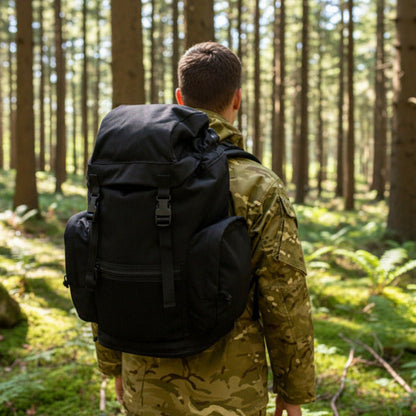 British Army Rucksack 30L - Black Field Pack Day Rucksack 30L - Hugginsattic