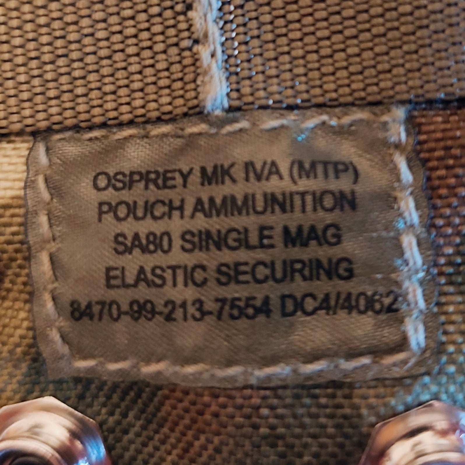 Osprey MK IV SA80 (MTP) Pouch Ammunition Single Mag Elastic Securring Army Surplus Hugginsattic 8470-99-213-7554 [Huggins attic]