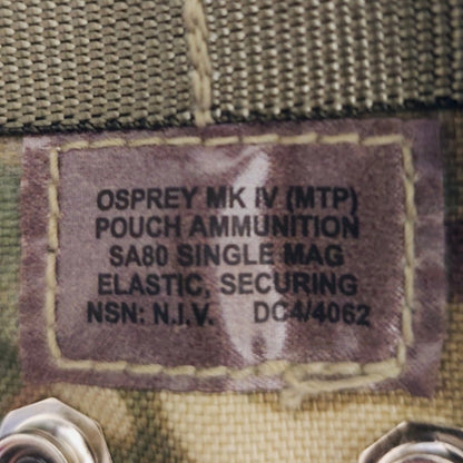 Osprey MK IV SA80 (MTP) Pouch Ammunition Single Mag Elastic Securring Army Surplus Hugginsattic N.I.V [Huggins attic]