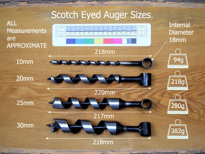 10mm Scotch Eyed Auger off grid tool compact, Auger Huggins Attic    [Huggins attic]