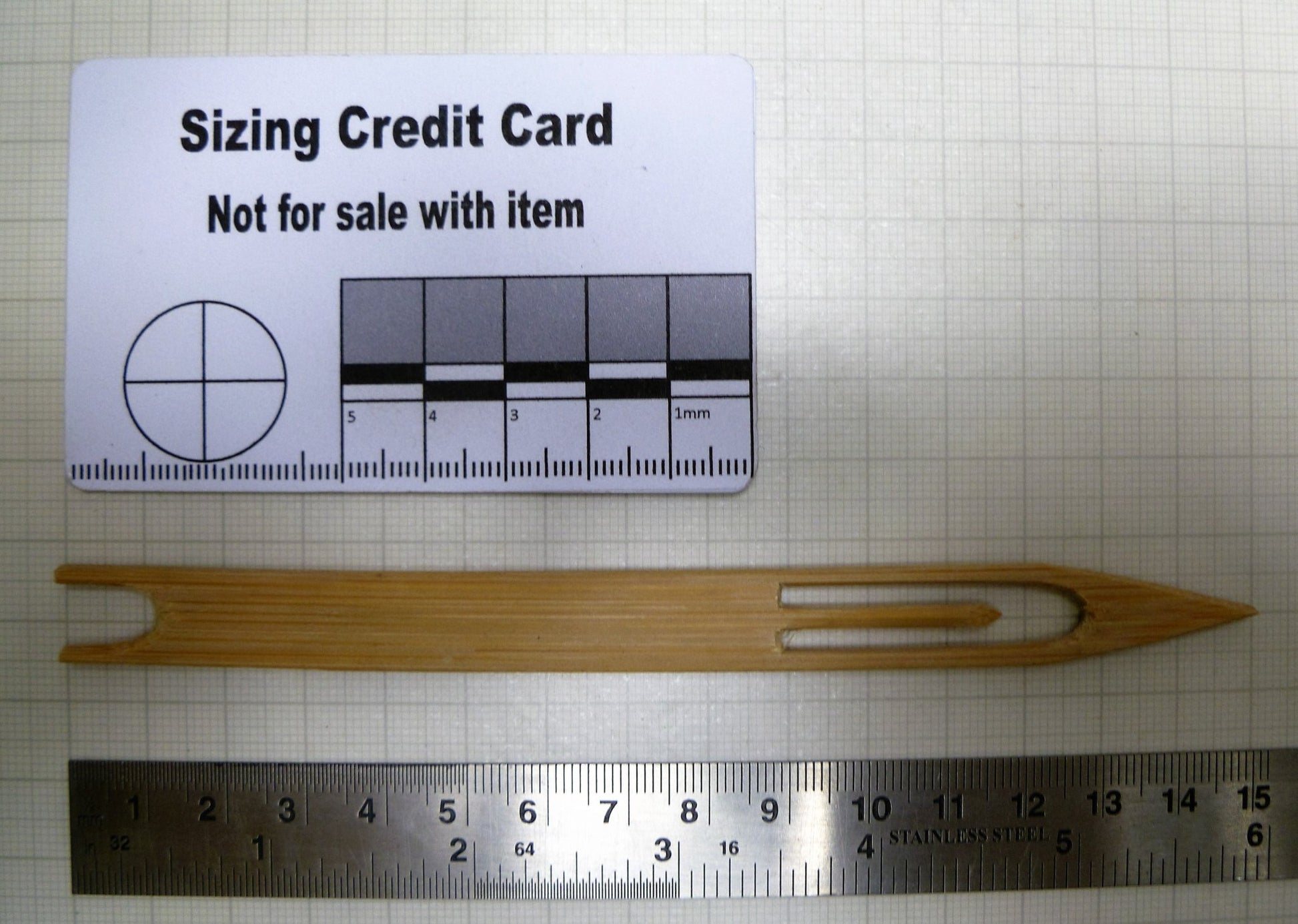 13mm x 150mm Bamboo Net Needles for making  Huggins Attic    [Huggins attic]