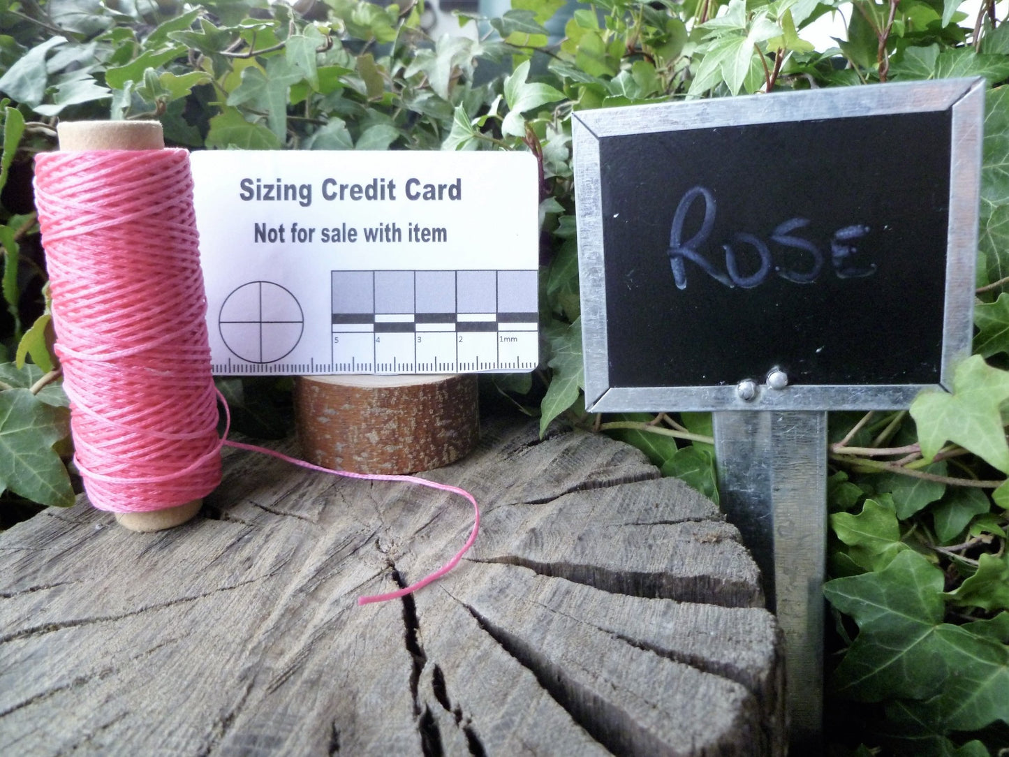 1mm Waxed Thread Bobbin 50m for Leathercraft - Various Colours Waxed Thread Huggins Attic Rose   [Huggins attic]
