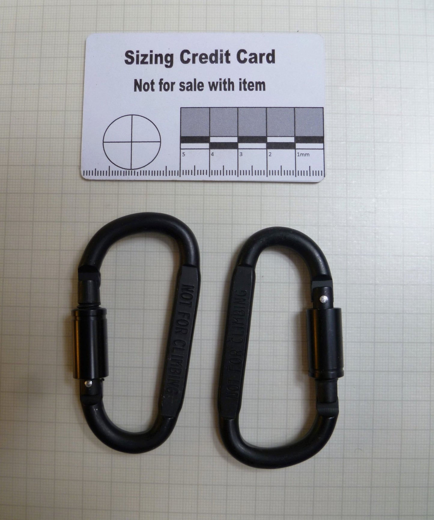 2 x Black Smooth Screw gate Carabiners not for climbing or heavyweights  Huggins Attic    [Huggins attic]