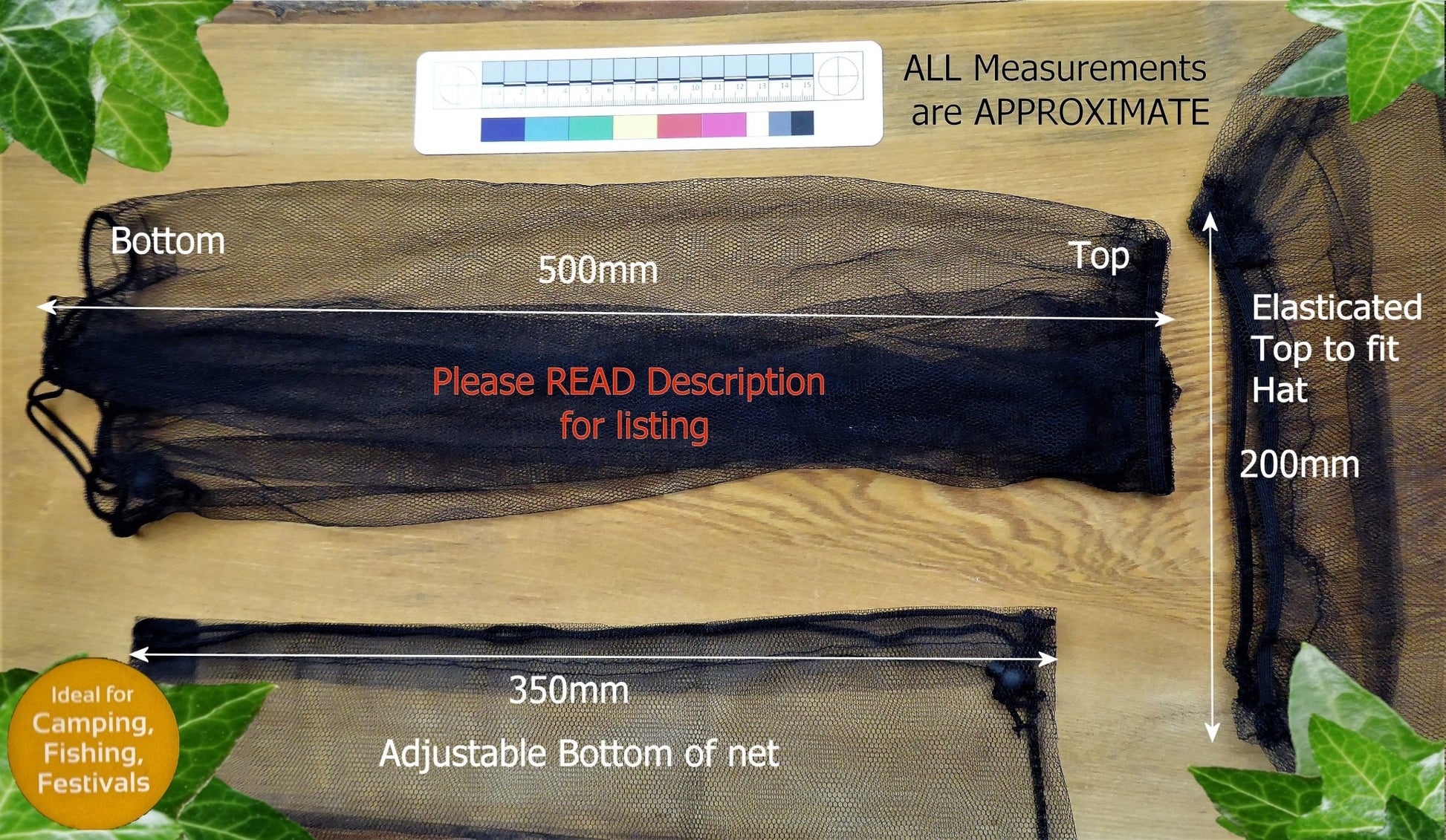 2 x Mosquito head net. Stay comfortable and focused by keeping the insects at bay. Mosquito Head Net Huggins Attic    [Huggins attic]