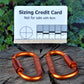 2 x Orange Smooth Screw gate Carabiner. Great to attach to backpacks, bags, keyrings, kettles, tents, and ropes. NOT FOR CLIMBING or HEAVY WEIGHTS  Huggins Attic    [Huggins attic]