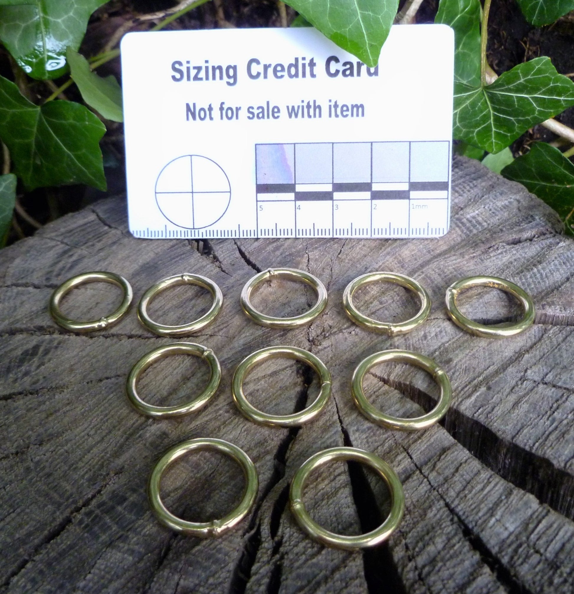 21mm Welded Brass rings leathercraft hardware Brass Ring Huggins Attic 10 - Rings   [Huggins attic]