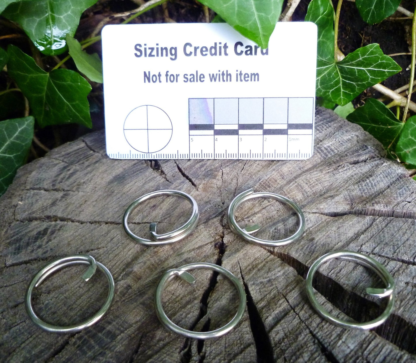 23mm (Internal) Nickel Split ring with tab leathercraft hardware Split ring Huggins Attic 5 - Rings   [Huggins attic]