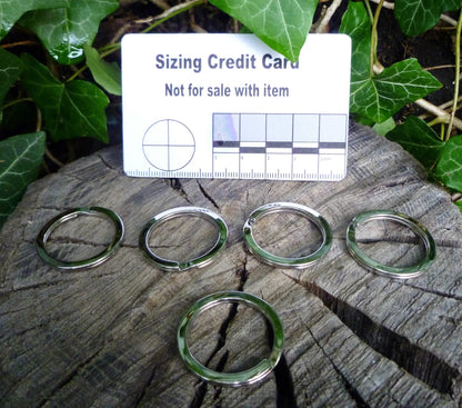 24mm (Int) Nickel Flat Split ring leathercraft Split ring Huggins Attic 5 - Rings   [Huggins attic]