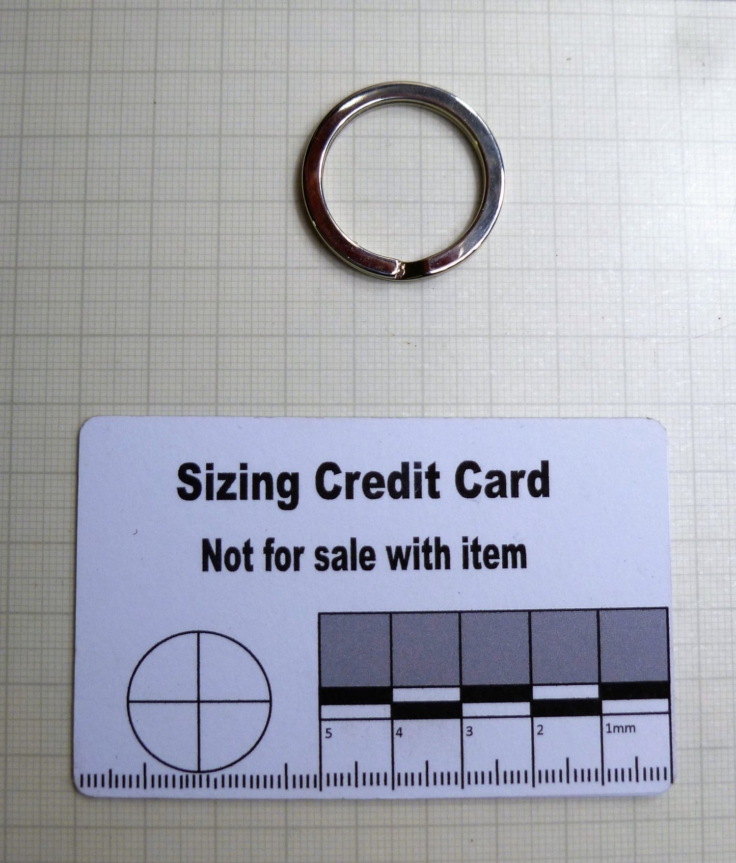 24mm (Int) Nickel Flat Split ring leathercraft Split ring Huggins Attic    [Huggins attic]