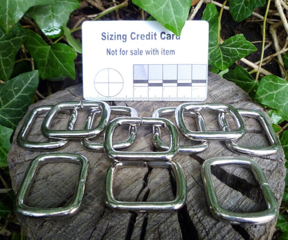 28mm (Internal) Nickel Square rings attach Square ring Huggins Attic 10 - Rings   [Huggins attic]