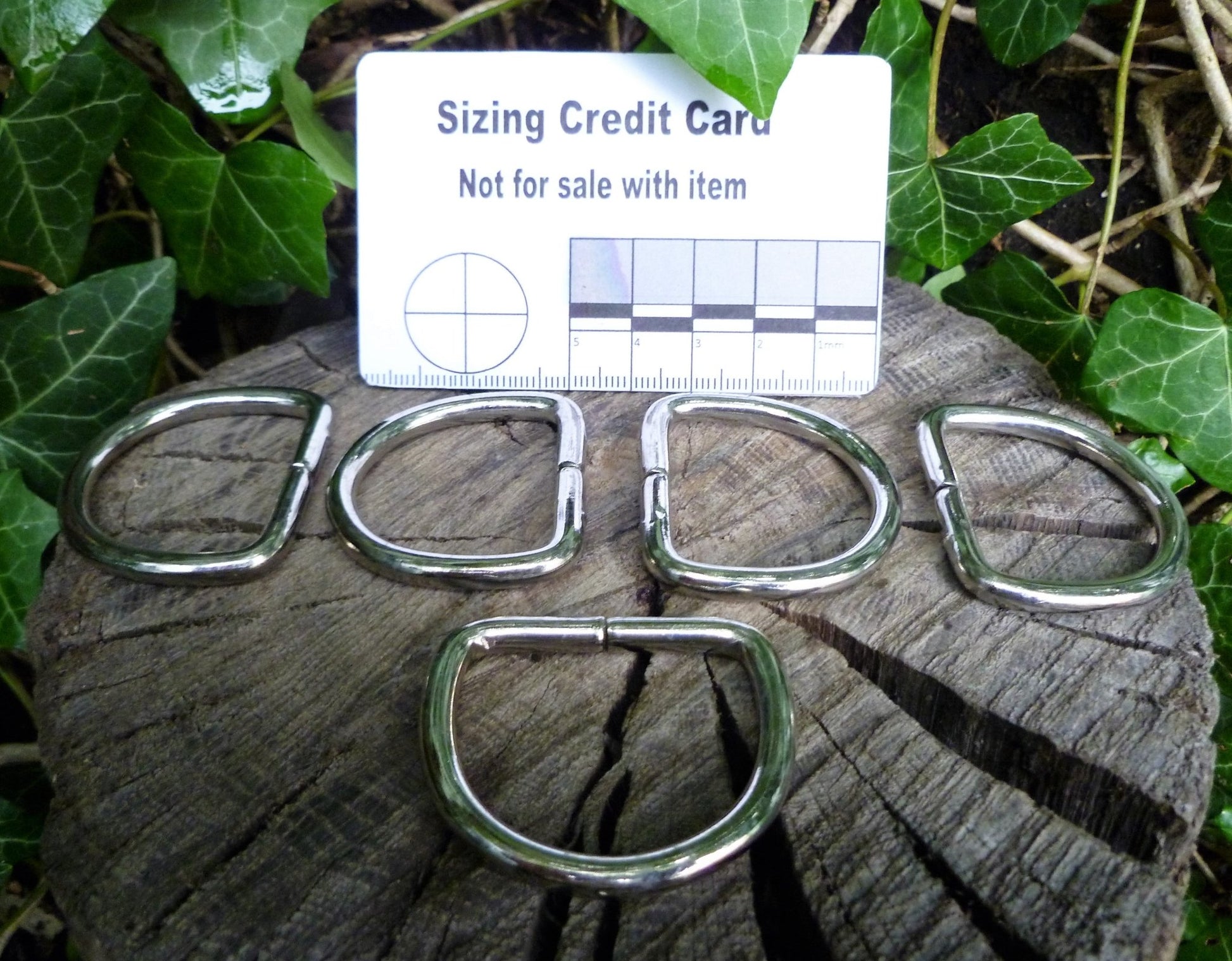 32mm (11/4") Nickel D rings for Leather work D Ring Huggins Attic 5 - Rings   [Huggins attic]
