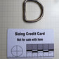 32mm (11/4") Nickel D rings for Leather work D Ring Huggins Attic    [Huggins attic]
