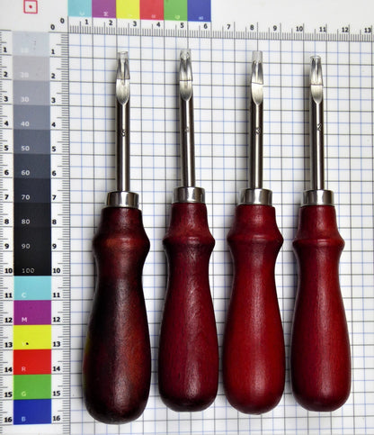 4 Sizes Edge Bevellers Cutters for Leathercraft Bevellers Huggins Attic    [Huggins attic]