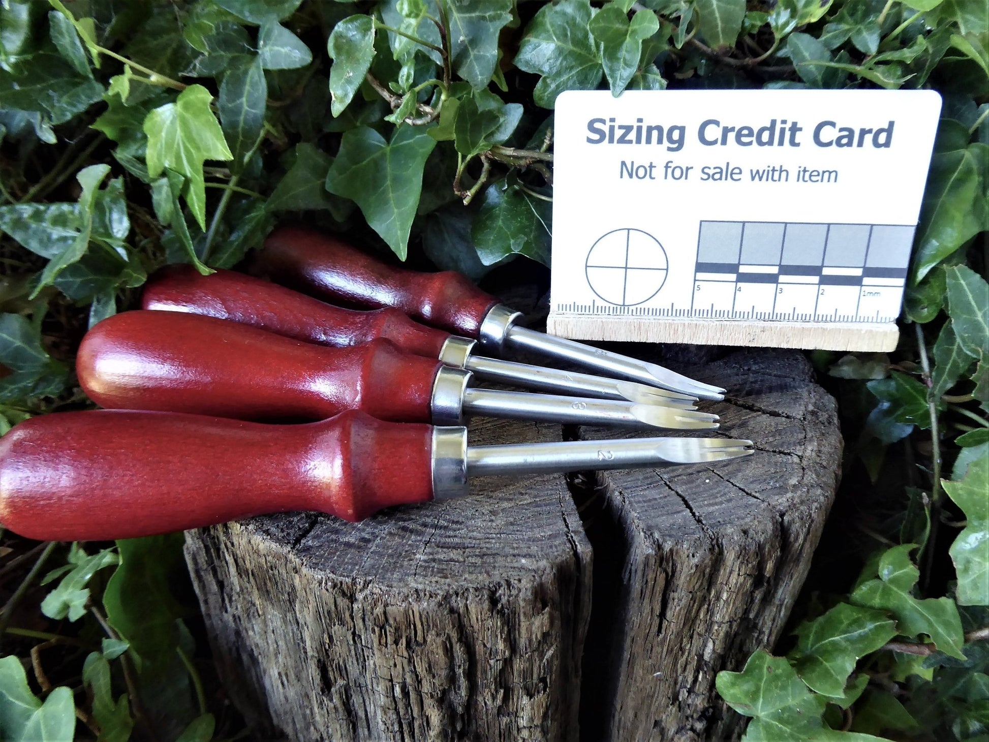 4 Sizes Edge Bevellers Cutters for Leathercraft Bevellers Huggins Attic Full set of all 4 sizes   [Huggins attic]