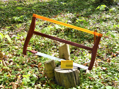 Wooden (Safflower Pear) Frame Saw Approx 17" Saw Huggins Attic    [Huggins attic]