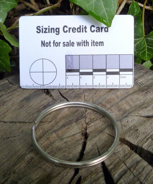 46mm (Internal) Nickel Split ring for keys or small items. Split Ring Huggins Attic 1 - Ring   [Huggins attic]