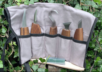 7 piece Wood carving set with 5 knives for Kuksa Carving tools Hugginsattic    [Huggins attic]