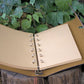 A6 ring binder Notebook with Leaf motif and paper held in clip binder loops  Hugginsattic    [Huggins attic]