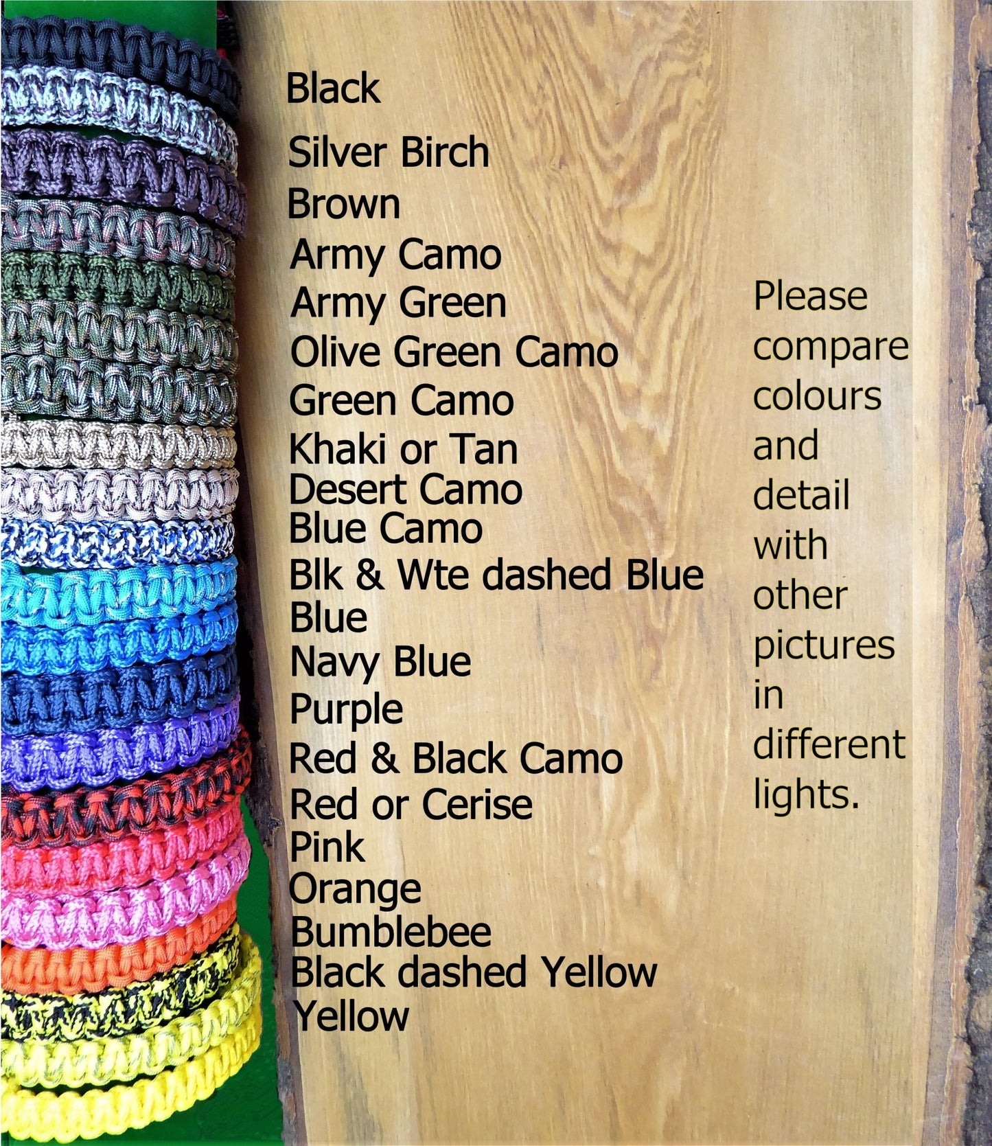 Paracord Buckle Bracelet kits with choice of colours Paracord Huggins Attic    [Huggins attic]
