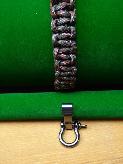 Paracord Buckle Bracelet kits more colours Paracord Huggins Attic Army Camo Gun metal Buckle  [Huggins attic]