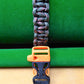 Paracord Buckle Bracelet kits with choice of colours Paracord Huggins Attic Army Camo Black & Orange plastic whistle Buckle  [Huggins attic]