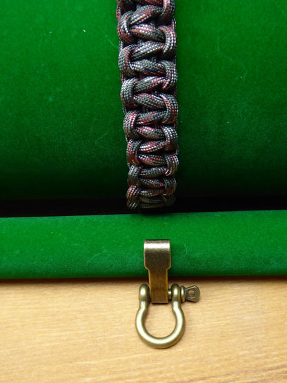 Paracord Buckle Bracelet kits more colours Paracord Huggins Attic Army Camo Antique Brass  [Huggins attic]