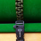 Paracord Buckle Bracelet kits with choice of colours Paracord Huggins Attic Army Camo Black Plastic firesteel scraper & whistle Buckle  [Huggins attic]