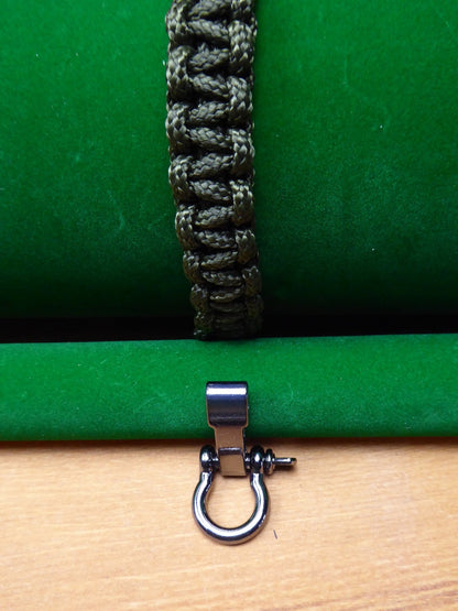 Paracord Buckle Bracelet kits choice of colours Paracord Huggins Attic Army Green Gun Metal Buckle  [Huggins attic]