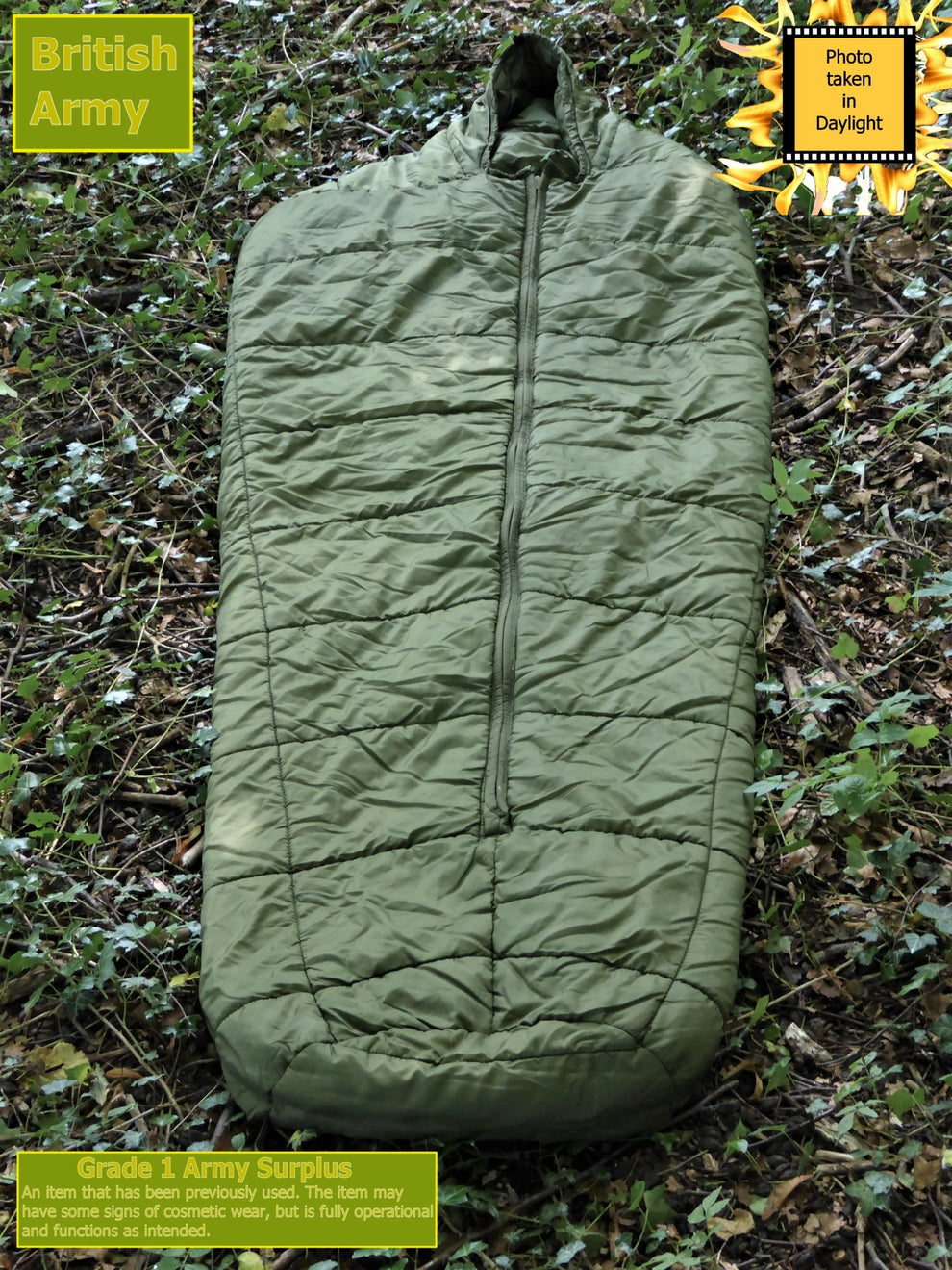 Army Surplus Arctic Sleeping Bag designed for cold down to 30°C or