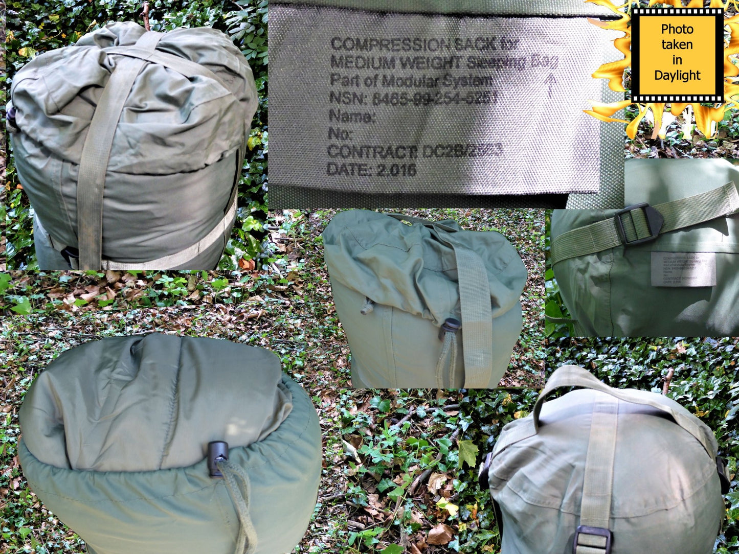 Army Surplus Compression Sack for Medium Sleeping Bag Compression Sack Huggins Attic    [Huggins attic]