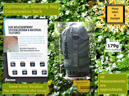 Army Surplus Jungle Sleeping Bag, Bivy & Com... Sleeping Bag Huggins Attic    [Huggins attic]