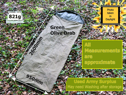 Army Surplus Jungle Sleeping Bag, Bivy & Com... Sleeping Bag Huggins Attic    [Huggins attic]