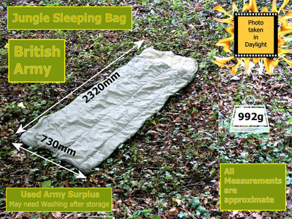 Army Surplus Jungle Sleeping Bag, Bivy & Com... Sleeping Bag Huggins Attic    [Huggins attic]