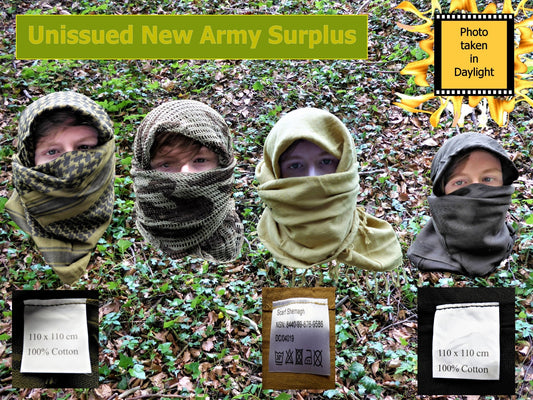 Army surplus New Shemagh Keffiyeh & Scrim scarf Scarf Huggins Attic    [Huggins attic]